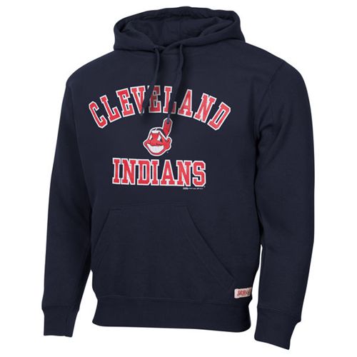 Cleveland Indians Fastball Fleece Pullover Navy Blue MLB Hoodie - Click Image to Close